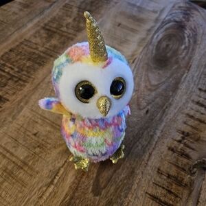 Ty beanie babies boo’s collection rainbow unicorn owl enchanted stuffed animal